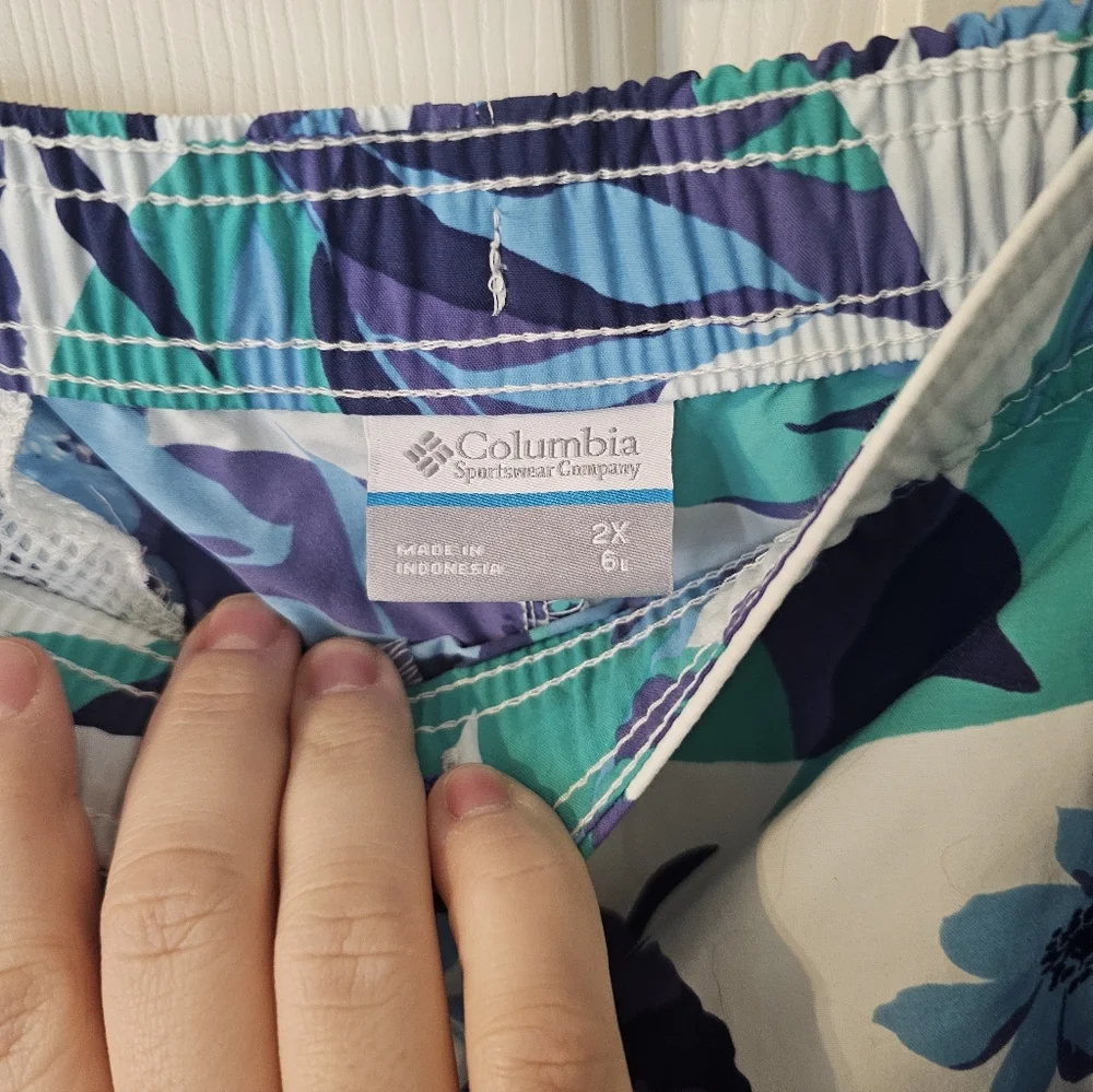 Columbia NWT Sandy River II Printed Shorts  Purple Lotus Women’s Size 2X - Picture 4 of 6